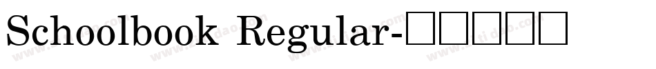 Schoolbook Regular字体转换